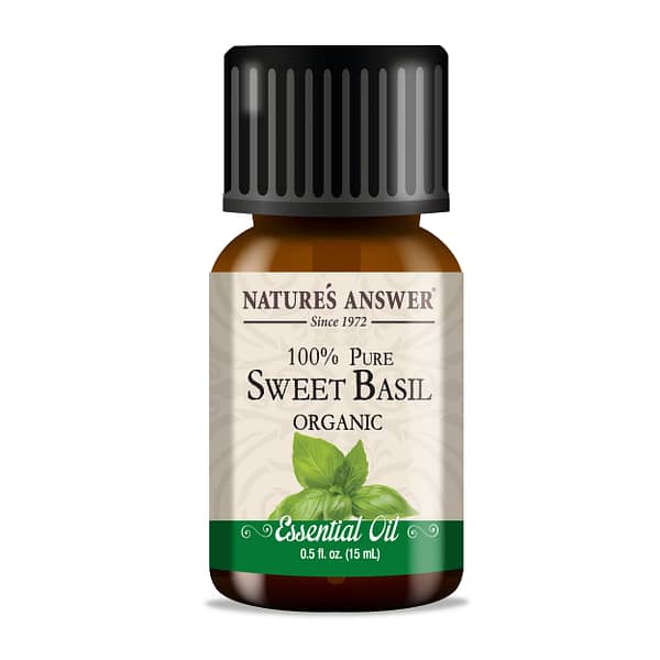 Sweet Basil Essential Oil Organic 0.5oz