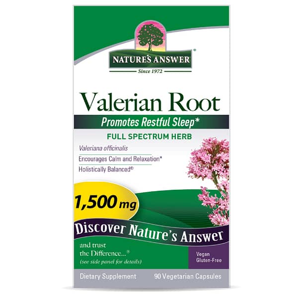Valerian Root 90 v-caps Supplement Facts Box