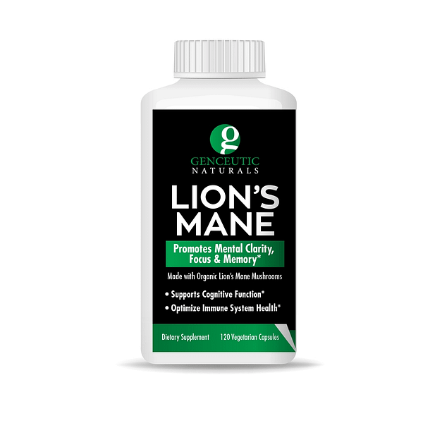 Lion's Mane - 120 Count Organic Capsules Genceutic Lions Mane