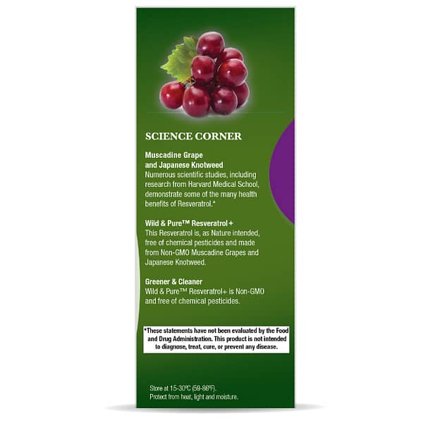 Wild & Pure Resveratrol 500mg Box