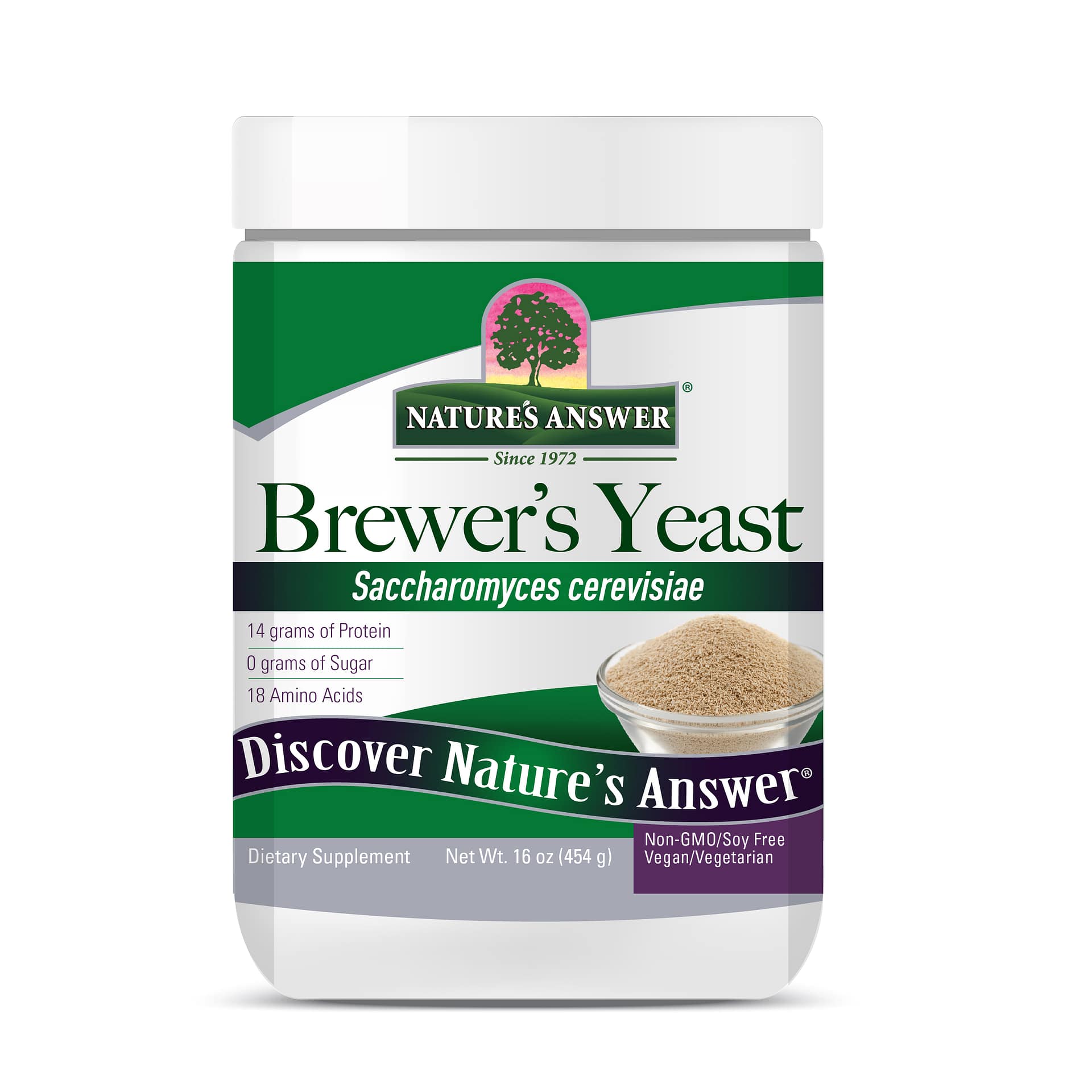 Brewers Yeast Delivers 14 g of protein in each serving NonGMO